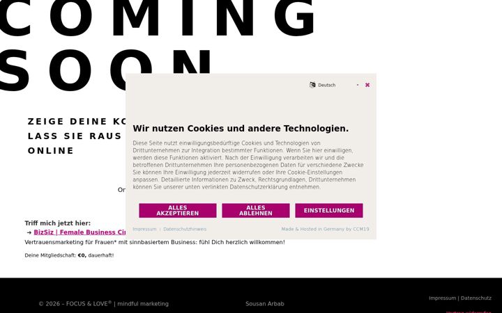 Screenshot of focusandlove.com