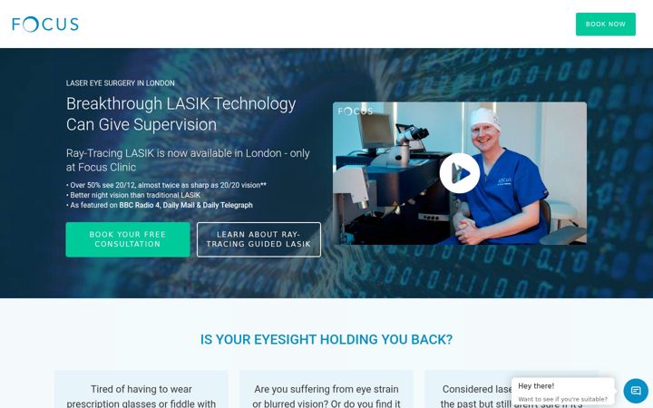 Screenshot of focusclinics.com