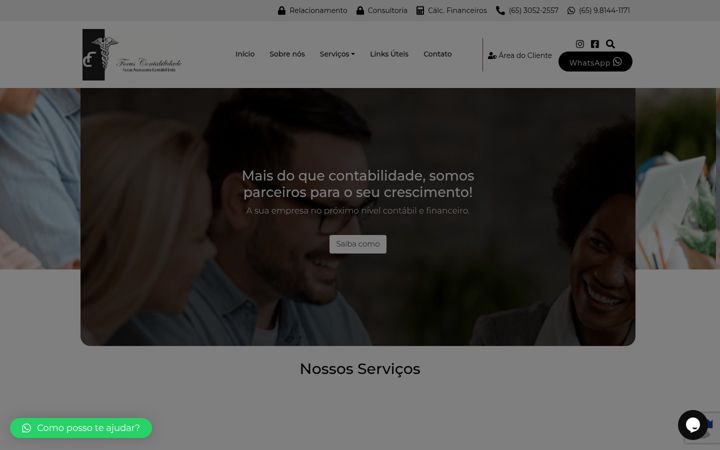 Skärmbild av focuscontabilidademt.com.br