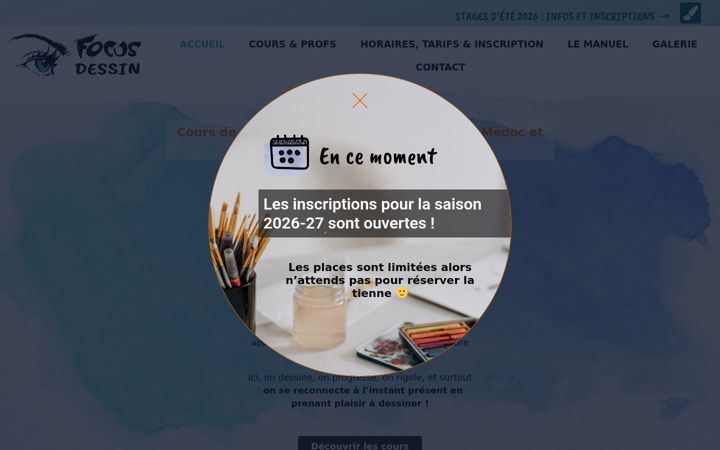 Screenshot of focusdessin.com