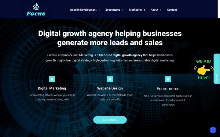 Skærmbillede af focusecommerce.co.uk