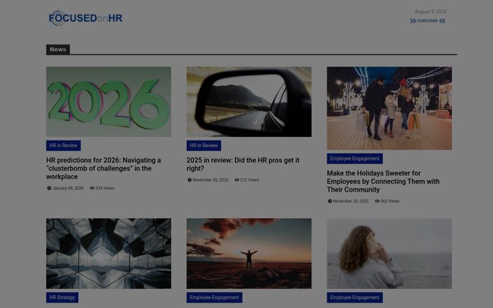Screenshot of focusedonhr.com