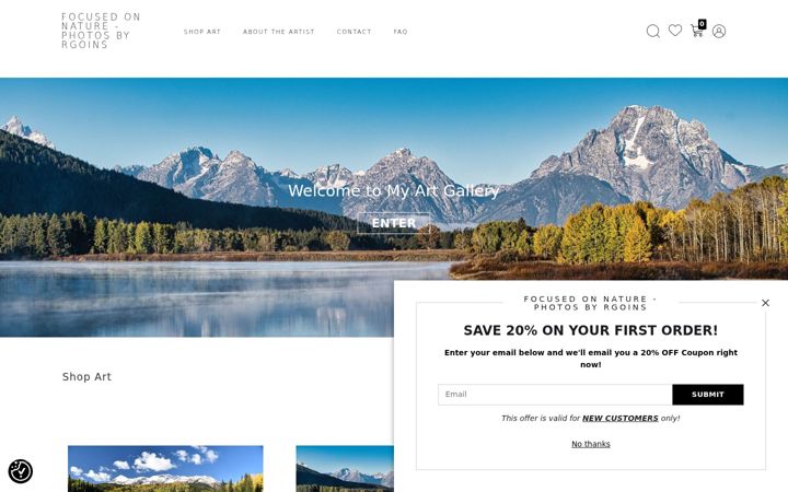 Screenshot of focusedonnaturephotos.com