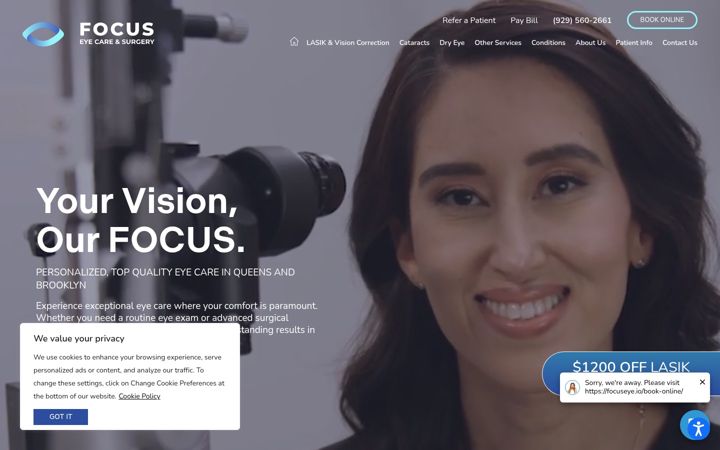 Screenshot of focuseye.io