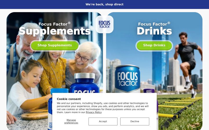 Screenshot of focusfactor.com