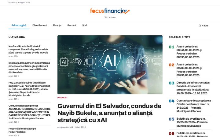 Screenshot of focusfinanciar.ro