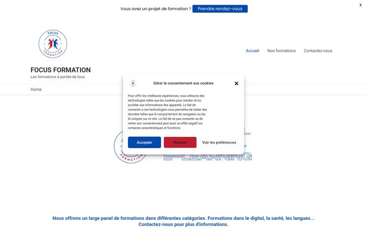 Screenshot of focusformation.fr
