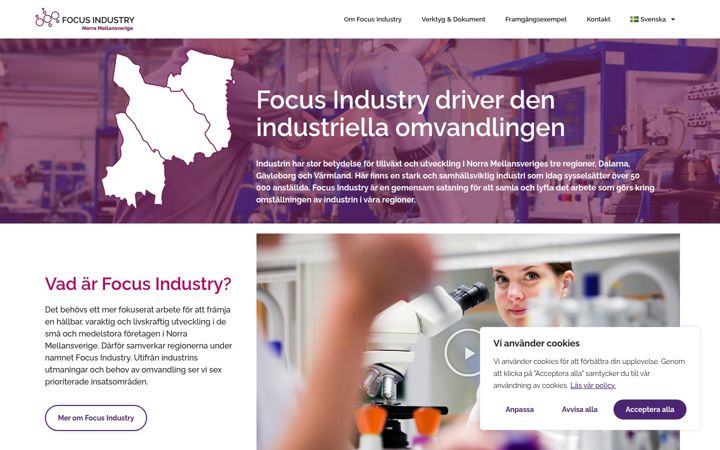 Screenshot of focusindustry.nu
