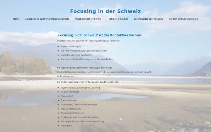 Screenshot of focusing.ch