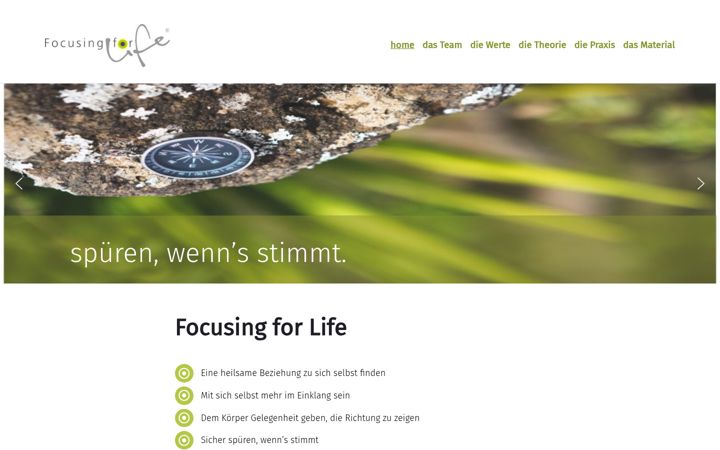 Screenshot of focusing4life.de