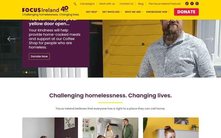 Screenshot van focusireland.ie