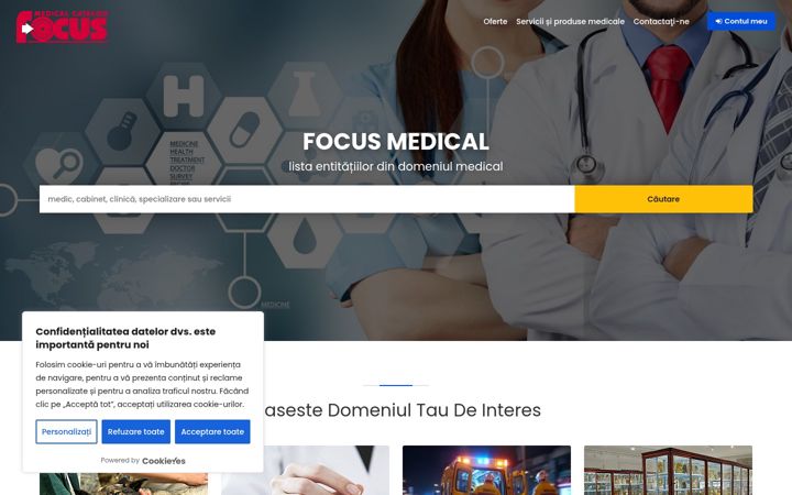Screenshot of focusmedical.ro