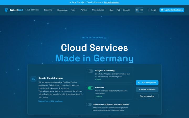 Screenshot of focusnet.de