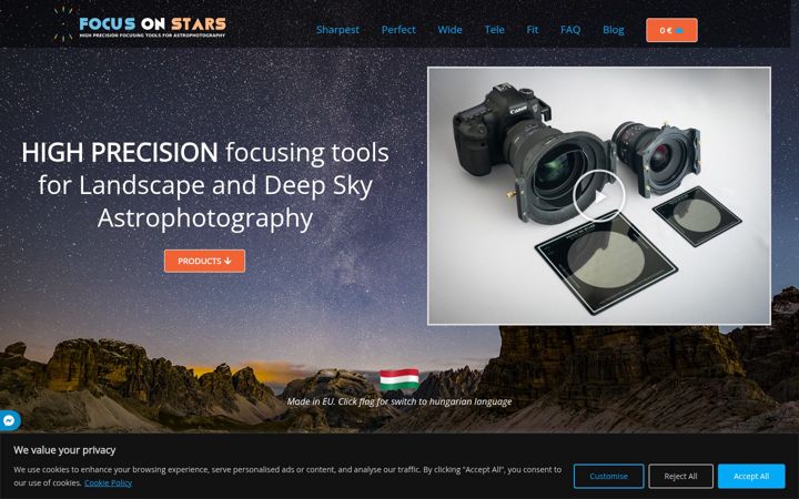 Screenshot of focusonstars.com