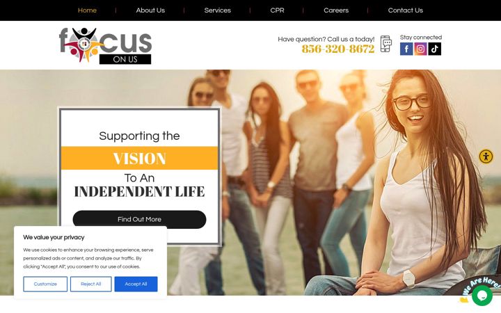 Screenshot of focusonusnj.net
