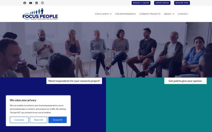 Snímek obrazovky focuspeople.com.au