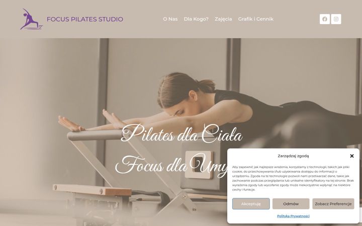 Screenshot of focuspilates.pl