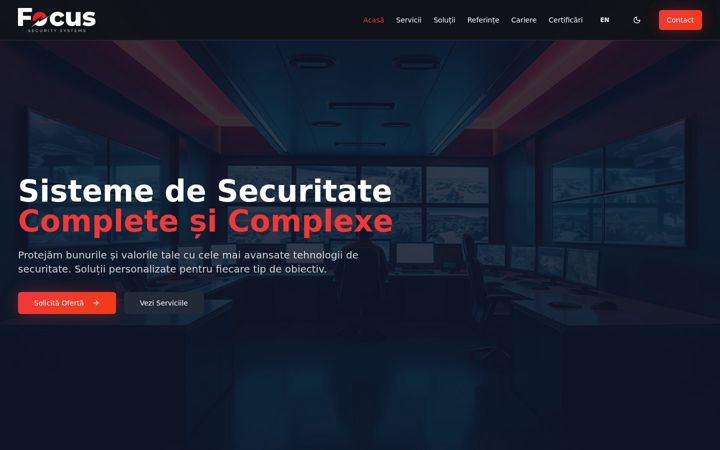 Screenshot of focussecurity.ro