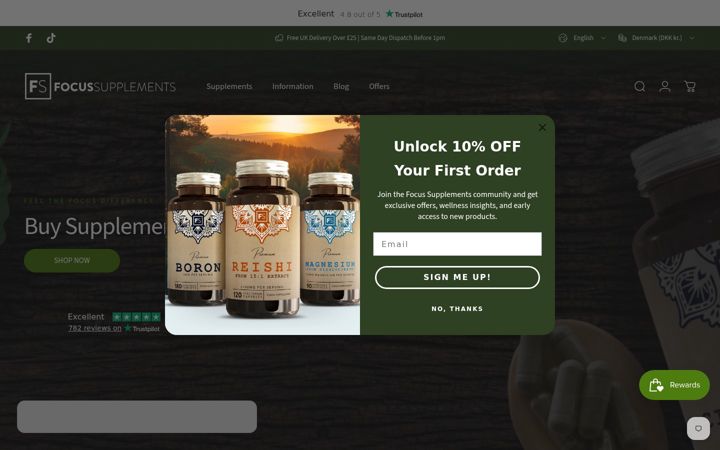 Screenshot of focussupplements.co.uk