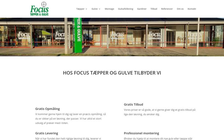 Screenshot von focustaepperoggulve.dk