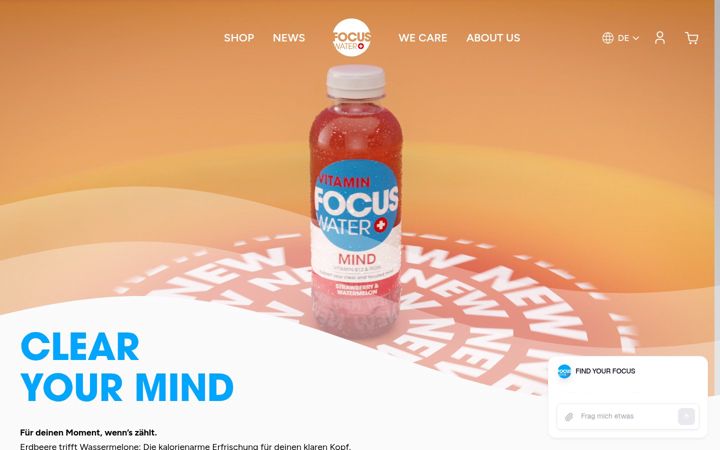 Screenshot of focuswater.ch