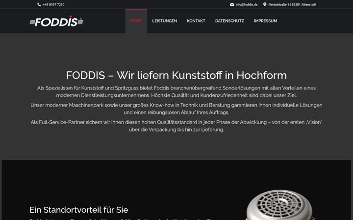 Screenshot of foddis.de