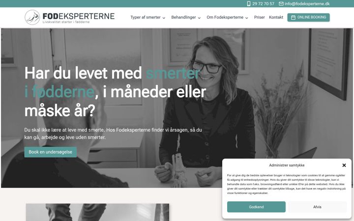 Screenshot of fodeksperterne.dk