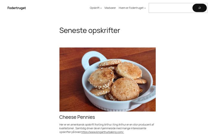 Screenshot of fodertruget.dk