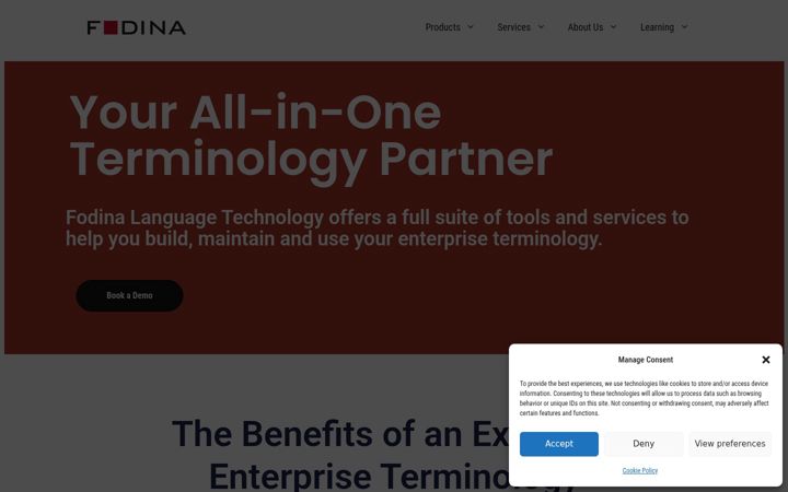 Screenshot of fodina.se
