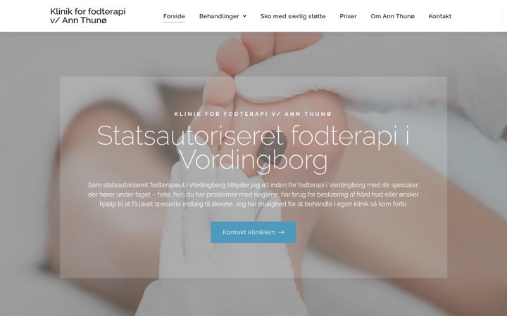 Screenshot of fodklinik-annthunoe.dk