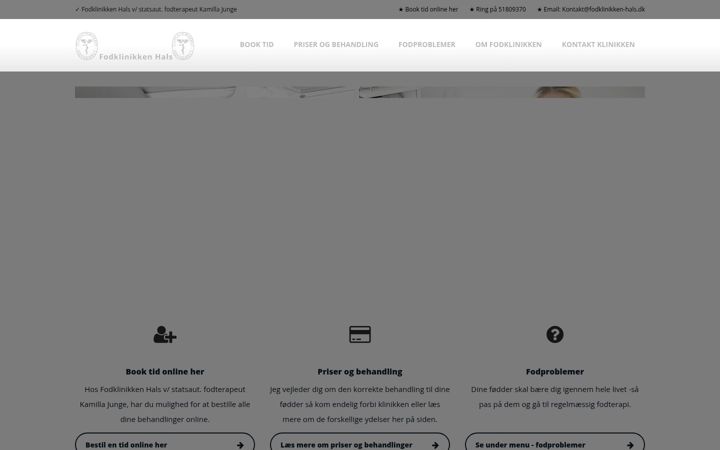 Screenshot of fodklinikken-hals.dk