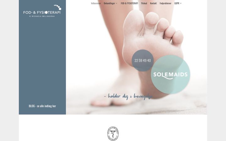 Screenshot of fodogfysioterapi.dk