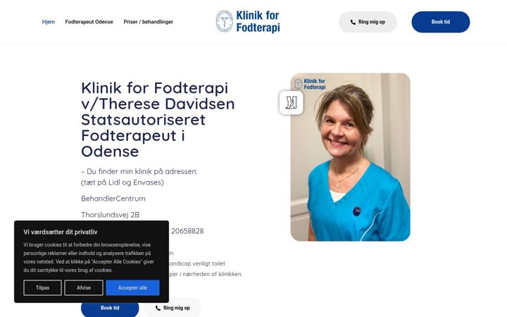 Screenshot of fodterapeuten-therese.dk
