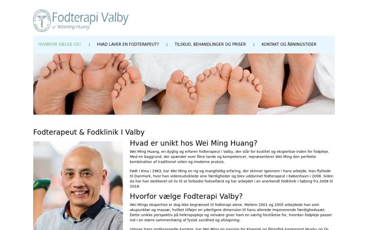 Screenshot of fodterapi-valby.dk