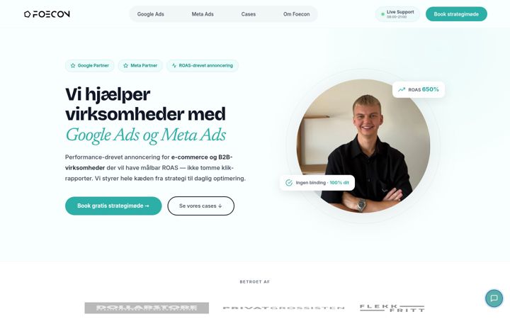 Screenshot of foecon.dk