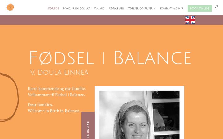 Screenshot of foedselibalance.dk