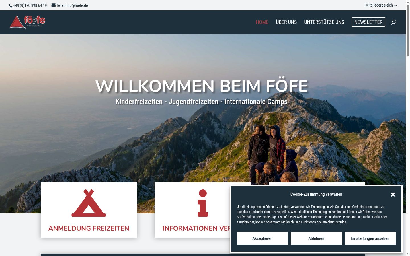 Screenshot tal-banner tal-kunsens muri qabel kwalunkwe interazzjoni