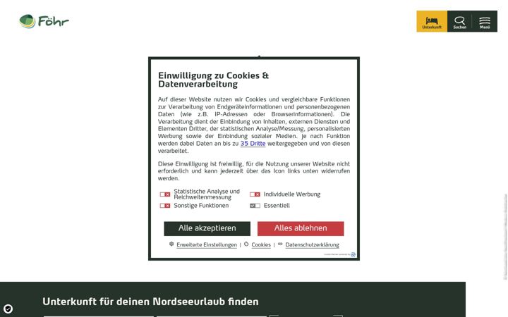 Screenshot of foehr.de