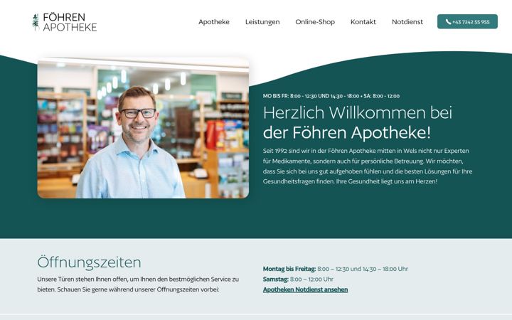 Screenshot of foehren-apotheke.at