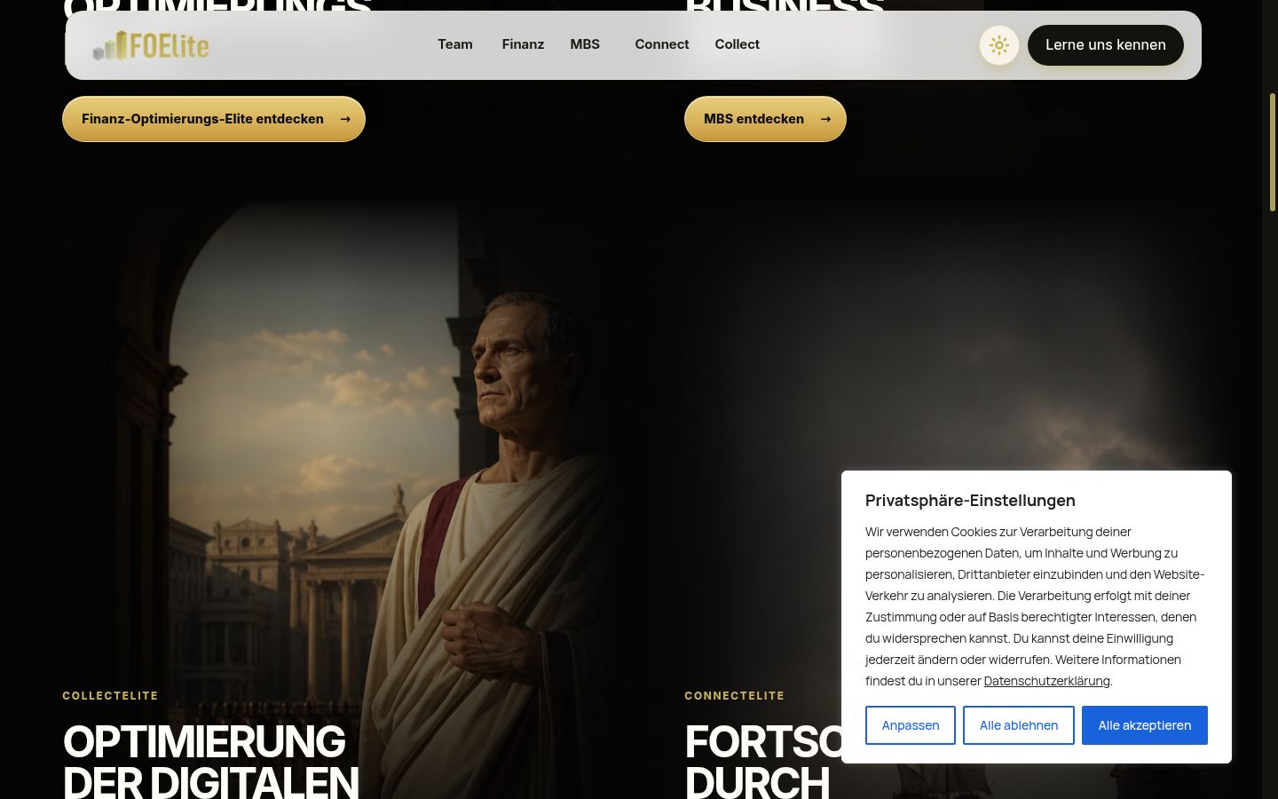 Screenshot tal-banner tal-kunsens muri qabel kwalunkwe interazzjoni