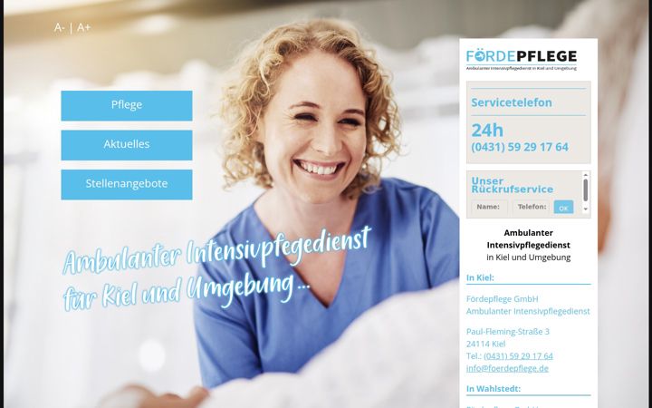 Screenshot of foerdepflege.de