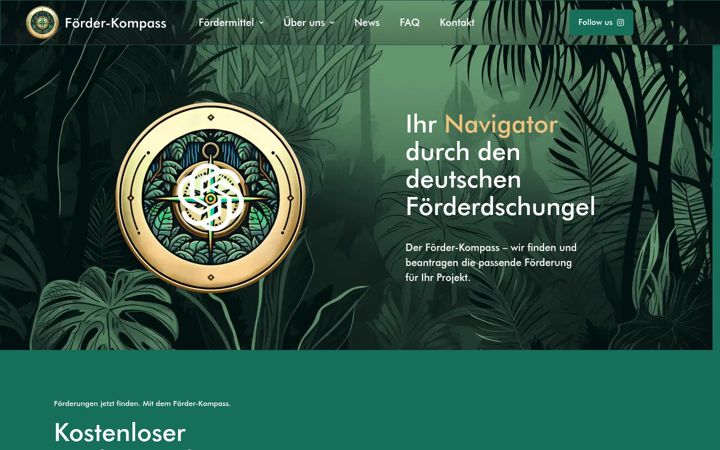 Snímek obrazovky foerder-kompass.de