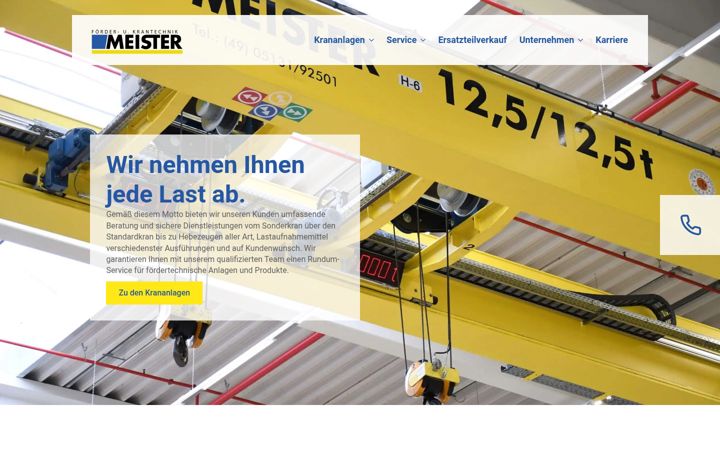 Snímek obrazovky foerder-krantechnik-meister.de