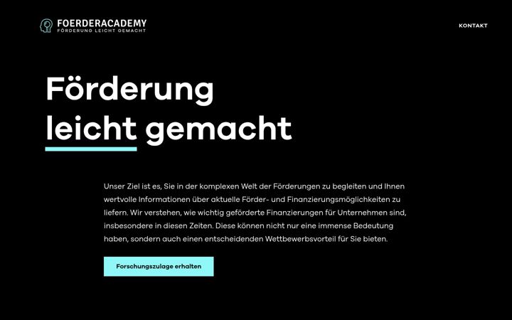 Snímek obrazovky foerderacademy.de