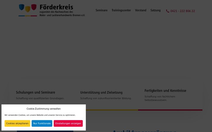 Screenshot von foerderkreis-maler.de