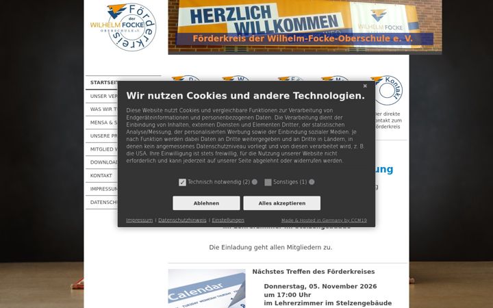 Screenshot of foerderkreis-wfo.de