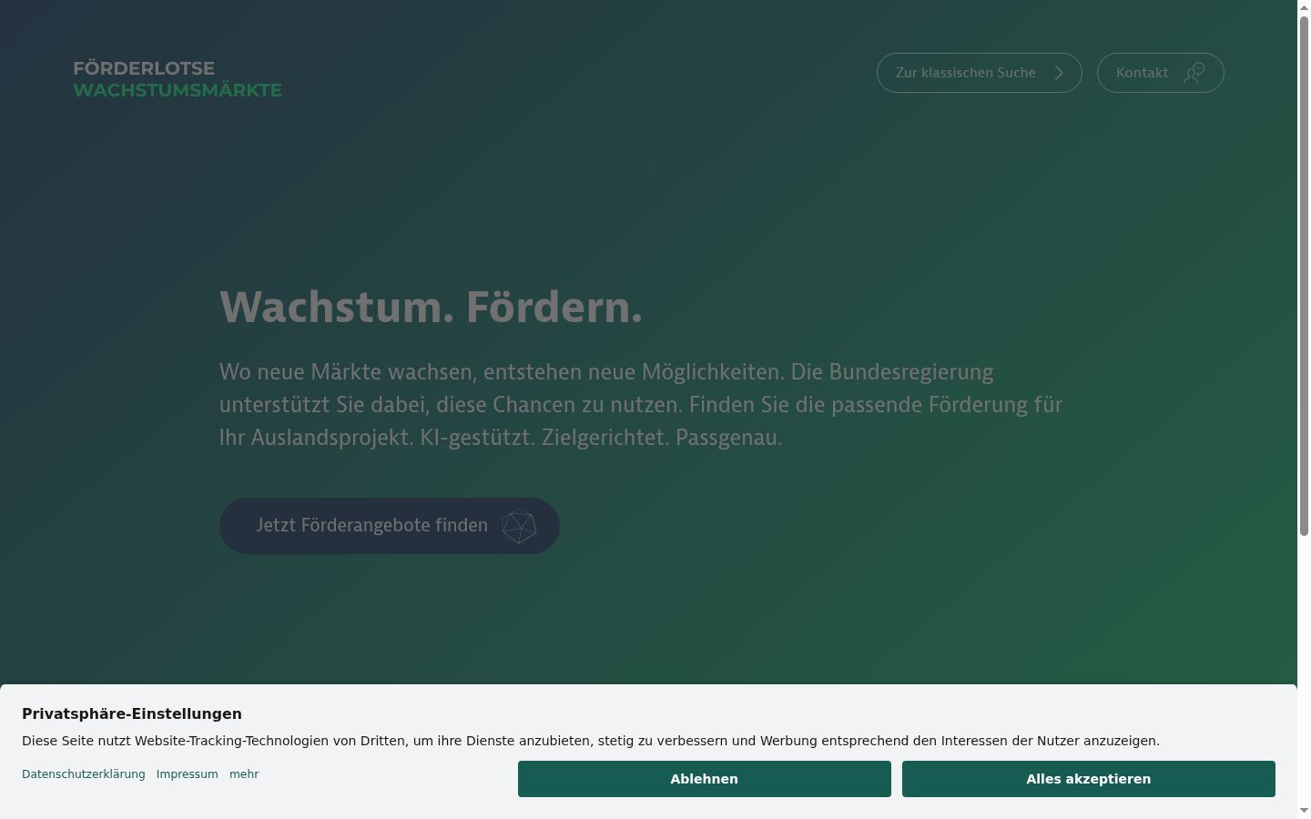Screenshot van de toestemmingsbanner zoals getoond vóór enige interactie