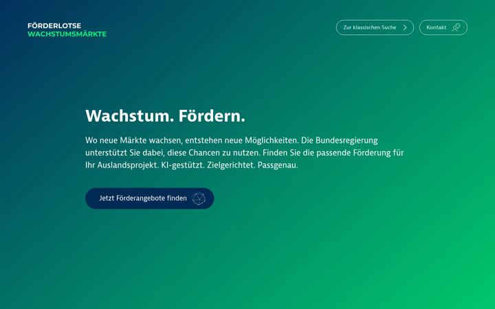 Screenshot of foerderlotse-wachstumsmaerkte.de