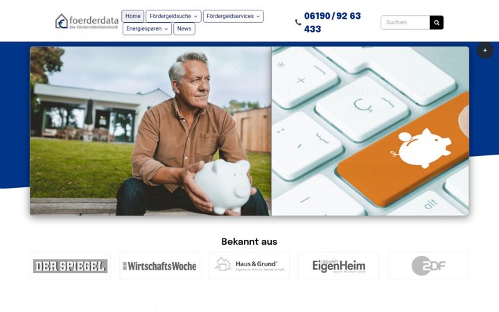 Screenshot of foerdermittelauskunft.de