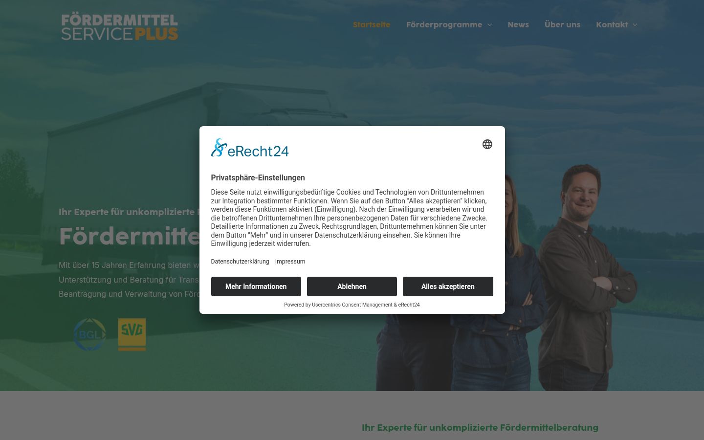 Screenshot van de toestemmingsbanner zoals getoond vóór enige interactie